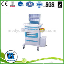 CE approved! Nursing cart with plastic -steel rail, equipment trolley